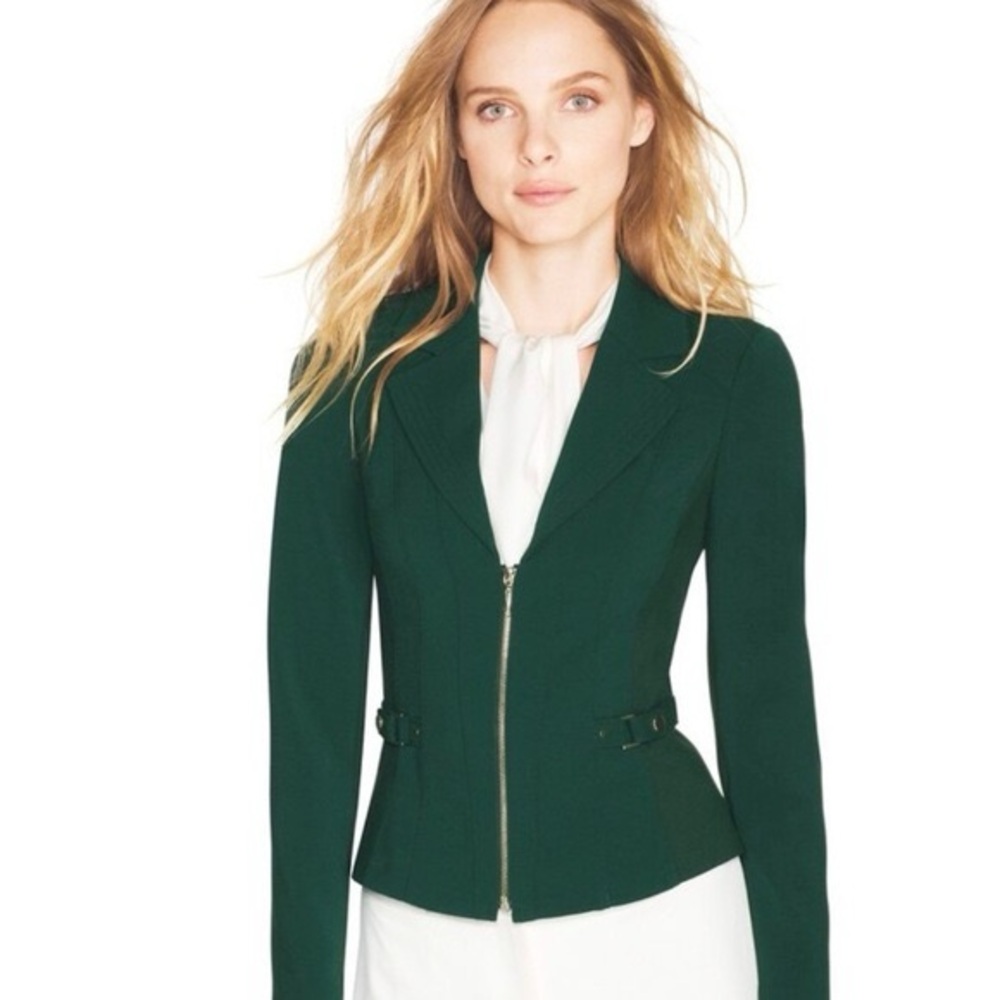 White House Black Market Green Blazer - Picture 6 of 6